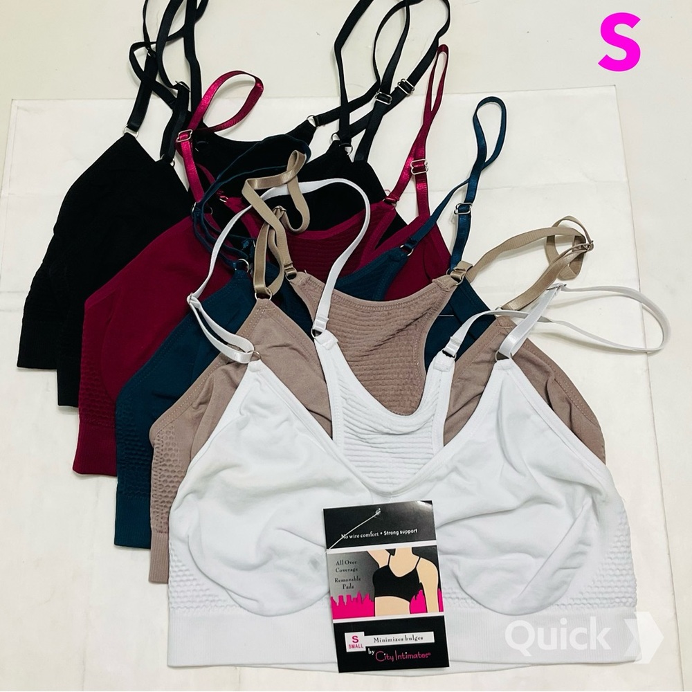 S - NWT 6 pc Wireless Sports Bralettes